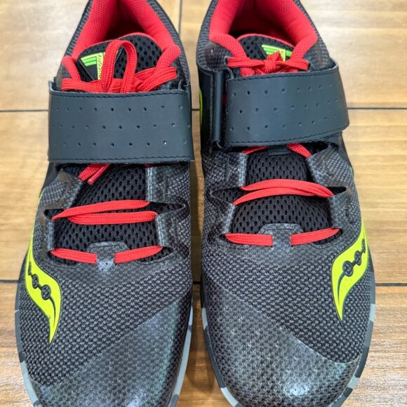 Saucony Mens 9.5 Unleash SD 2 Track & Field Throwers Shoe‎ Black Lace Up Sz 9.5 - Picture 6 of 7